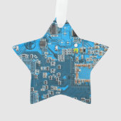 Printed Circuit Assembly PCB Blue Circuit Board Ornament (achterkant)