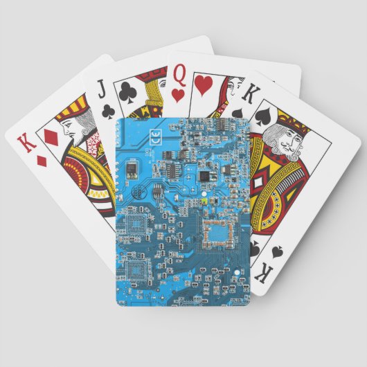 Printed Circuit Assembly PCB Blue Circuit Board Pokerkaarten (Achterkant)