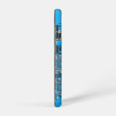 Printed Circuit Assembly PCB Blue Circuit Board Samsung Galaxy Hoesje (Rechterkant)