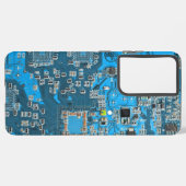 Printed Circuit Assembly PCB Blue Circuit Board Samsung Galaxy Hoesje (Achterkant horizontaal)