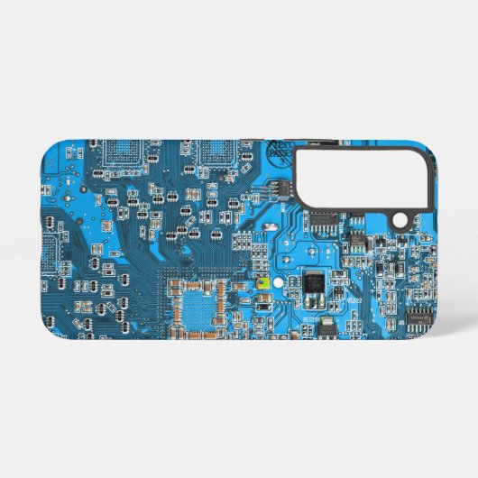 Printed Circuit Assembly PCB Blue Circuit Board Samsung Galaxy Hoesje (Achterkant horizontaal)
