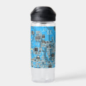 Printed Circuit Assembly PCB Blue Circuit Board Waterfles (Achterkant)