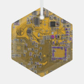 Printed Circuit Assembly PCB Circuit Board Sinaasa Glas Ornament (Voorkant)