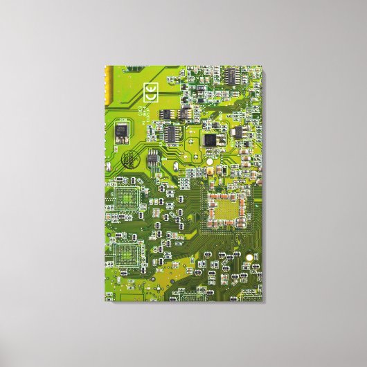 Printed Circuit Assembly PCB Green Circuit Board 2 Canvas Afdruk (Voorkant)