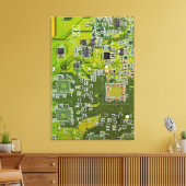 Printed Circuit Assembly PCB Green Circuit Board 2 Canvas Afdruk (Insitu (Woonkamer))