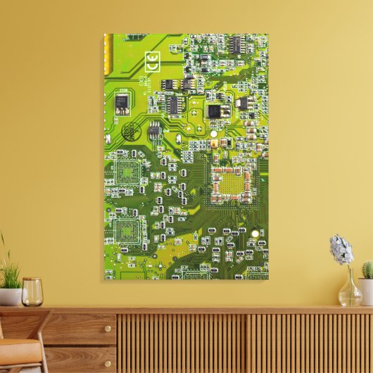 Printed Circuit Assembly PCB Green Circuit Board 2 Canvas Afdruk (Insitu (Woonkamer))