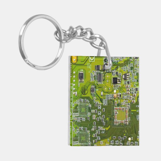 Printed Circuit Assembly PCB Green Circuit Board 2 Sleutelhanger (Voorkant Links)