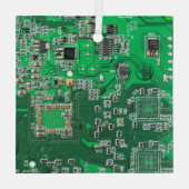 Printed Circuit Assembly PCB Green Circuit Board Glas Ornament (Achterkant)