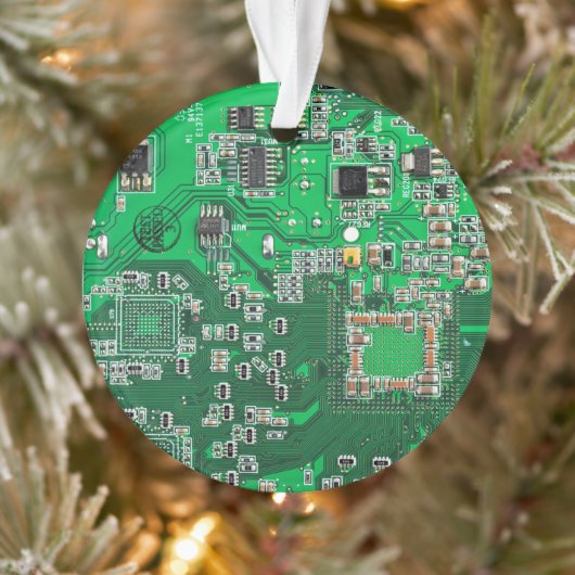 Printed Circuit Assembly PCB Green Circuit Board Ornament (Boom)