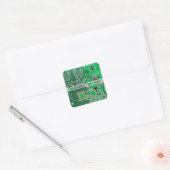 Printed Circuit Assembly PCB Green Circuit Board Vierkante Sticker (Envelop)