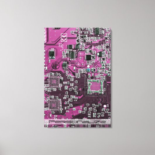 Printed Circuit Assembly PCB Paarse Circuit Board Canvas Afdruk (Voorkant)
