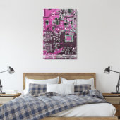 Printed Circuit Assembly PCB Paarse Circuit Board Canvas Afdruk (Insitu (Slaapkamer))