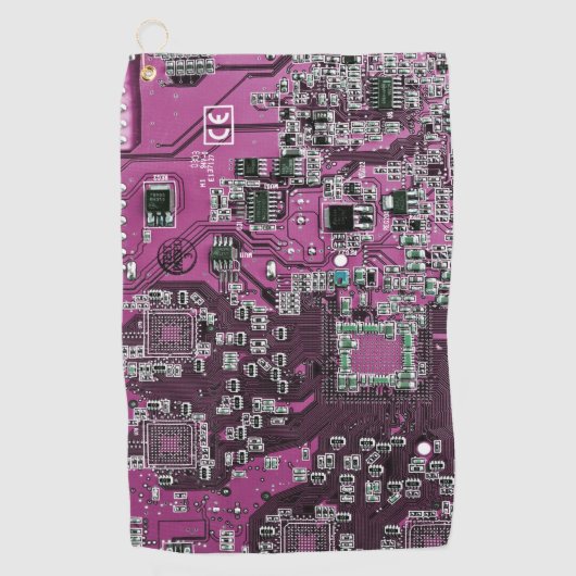 Printed Circuit Assembly PCB Paarse Circuit Board Golfhanddoek (Voorkant)