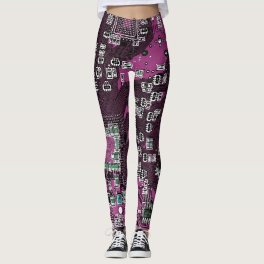 Printed Circuit Assembly PCB Paarse Circuit Board Leggings (Voorkant)