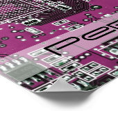 Printed Circuit Assembly PCB Paarse Circuit Board Poster (Hoek)