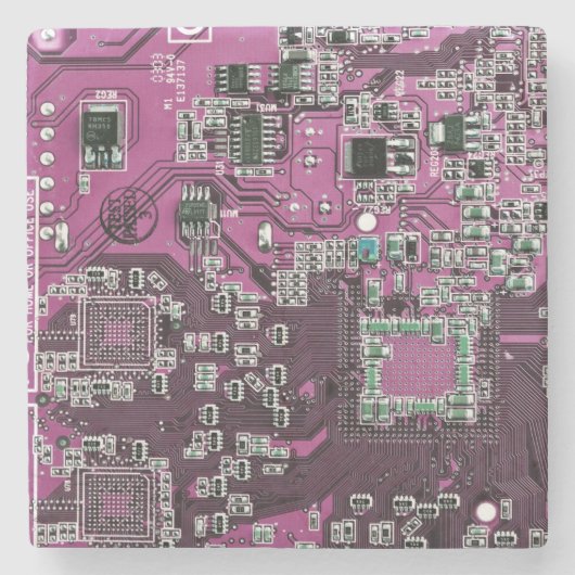 Printed Circuit Assembly PCB Paarse Circuit Board Stenen Onderzetter (Voorkant)