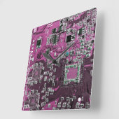 Printed Circuit Assembly PCB Paarse Circuit Board Vierkante Klok (Hoek)