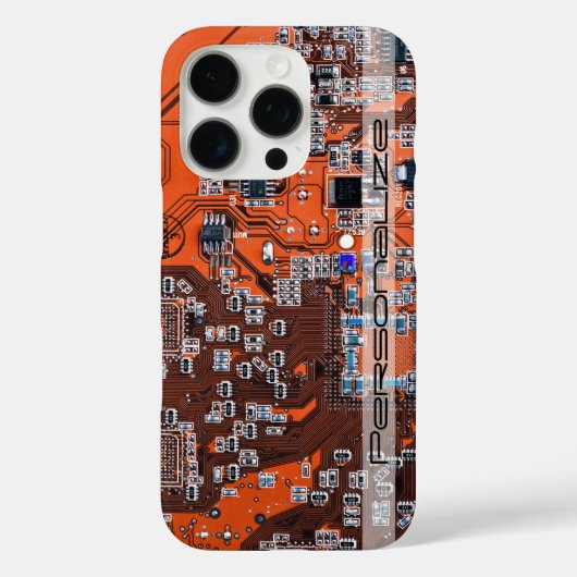 Printed Circuit Assembly PCB Sinaasappel Circuit B Case-Mate iPhone Case (Achterkant)