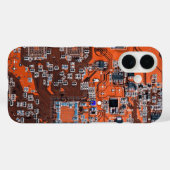 Printed Circuit Assembly PCB Sinaasappel Circuit B Case-Mate iPhone Case (Achterkant (horizontaal))