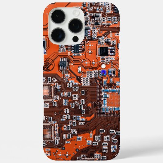 Printed Circuit Assembly PCB Sinaasappel Circuit B Case-Mate iPhone Case (Achterkant)