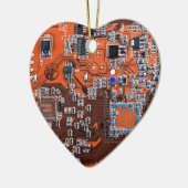 Printed Circuit Assembly PCB Sinaasappel Circuit B Keramisch Ornament (Links)