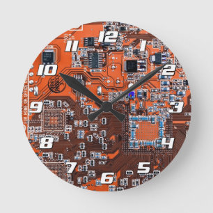 Printed Circuit Assembly PCB Sinaasappel Circuit B Ronde Klok
