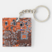 Printed Circuit Assembly PCB Sinaasappel Circuit B Sleutelhanger (Achterkant)