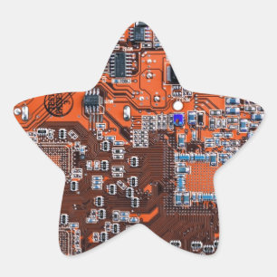 Printed Circuit Assembly PCB Sinaasappel Circuit B Ster Sticker
