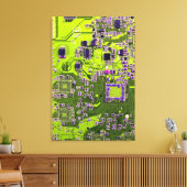 Printed Circuit Assembly PCB Yellow Circuit Board Canvas Afdruk (Insitu (Woonkamer))