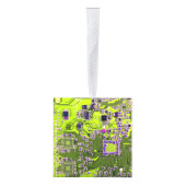 Printed Circuit Assembly PCB Yellow Circuit Board Kubus Ornament (Rechts)