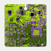 Printed Circuit Assembly PCB Yellow Circuit Board Metalen Ornament (Achterkant)