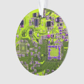 Printed Circuit Assembly PCB Yellow Circuit Board Ornament (voorkant)
