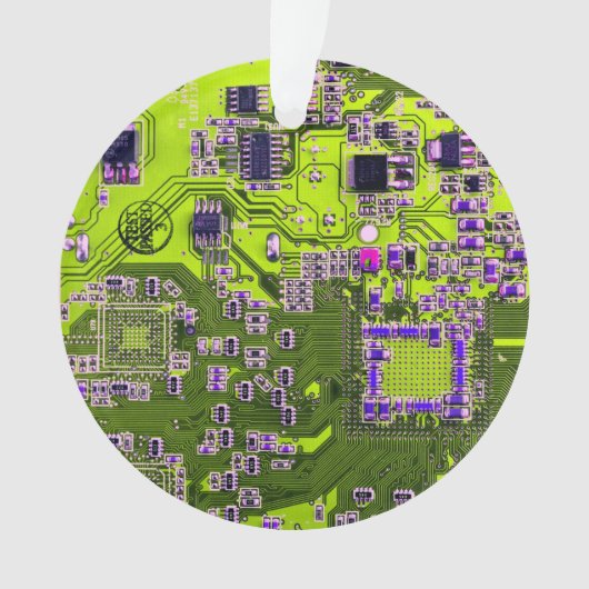 Printed Circuit Assembly PCB Yellow Circuit Board Ornament (voorkant)
