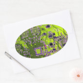 Printed Circuit Assembly PCB Yellow Circuit Board Ovale Sticker (Envelop)