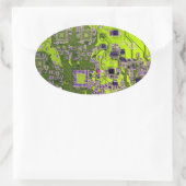 Printed Circuit Assembly PCB Yellow Circuit Board Ovale Sticker (Tas)