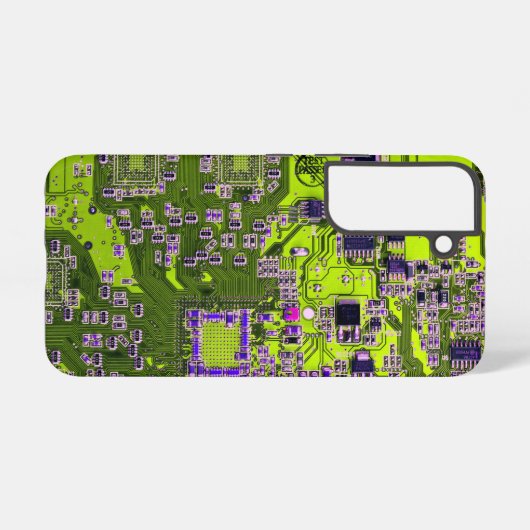 Printed Circuit Assembly PCB Yellow Circuit Board Samsung Galaxy Hoesje (Achterkant horizontaal)