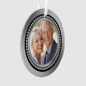 Printed diamonds 25th Wedding Jubileum Ornament (voorkant)