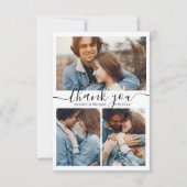 Printed&Digital dank u 4 foto's collage bruiloft Kaart (Voorkant)