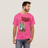 Printed Gallic Adventures Video Game Asteri Printe T-shirt (Voorkant volledig)