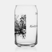Printed glass can set of 1 (Gauche)