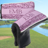 Printed Pink Knit Design Custom Monogram Dames Golfheadcover