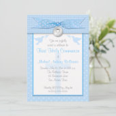 PRINTED RIBBON First Heilige Communauté Invitation Kaart (Staand voorkant)