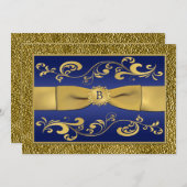 PRINTED RIBBON Scrolls 40th Jubileum Invitation Kaart (Voorkant / Achterkant)