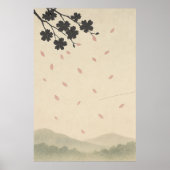 Printemps 3, Pétales dans le vent, impression sais (Devant)