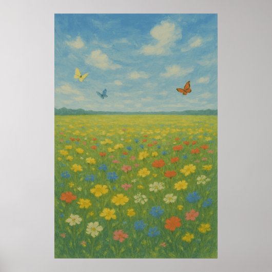 Printemps 5 Le pré s'éveille, impression saisonniè (Devant)