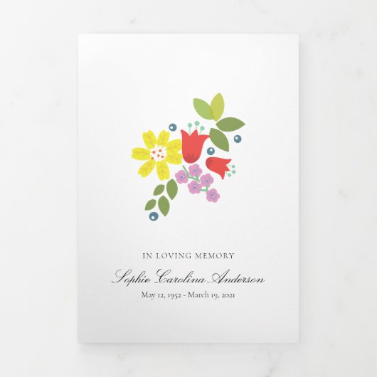 Printemps à Stockholm Programme de célébration de  (Page de couverture)