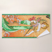 Printemps, Alphonse Mucha (Serviette de bain)