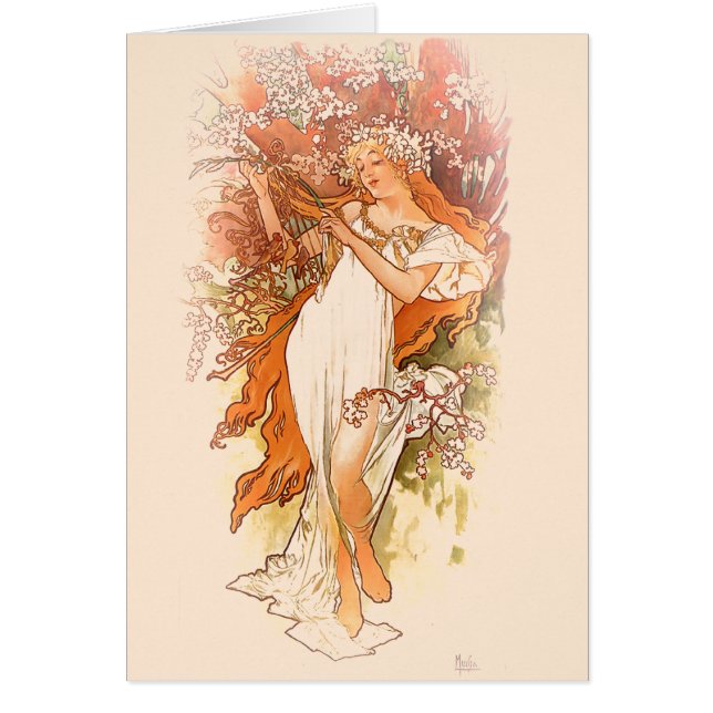 Printemps - Alphonse Mucha Art Nouveau (Devant)