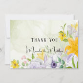 Printemps Beau Mariage Floral Merci Cartes (Devant)