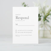Printemps Botanique Blanc Mariage RSVP (Debout devant)